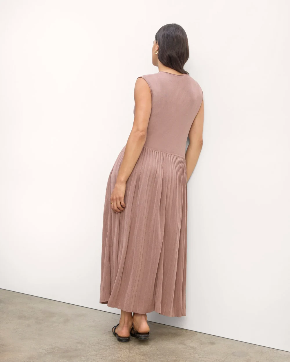 The Knit Pleated Dress | Dusty Rose - Image 6