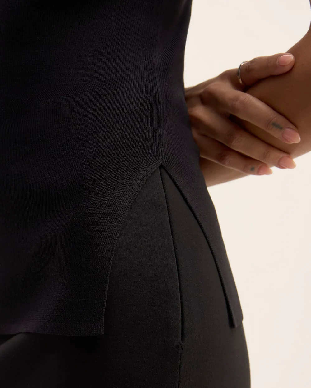 The Viscose Mock Neck Top | Black - Image 5