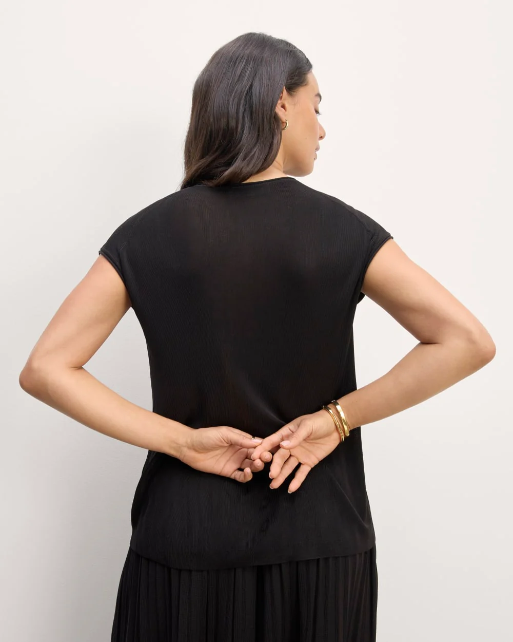The Oversized Knit Top | Black - Image 5