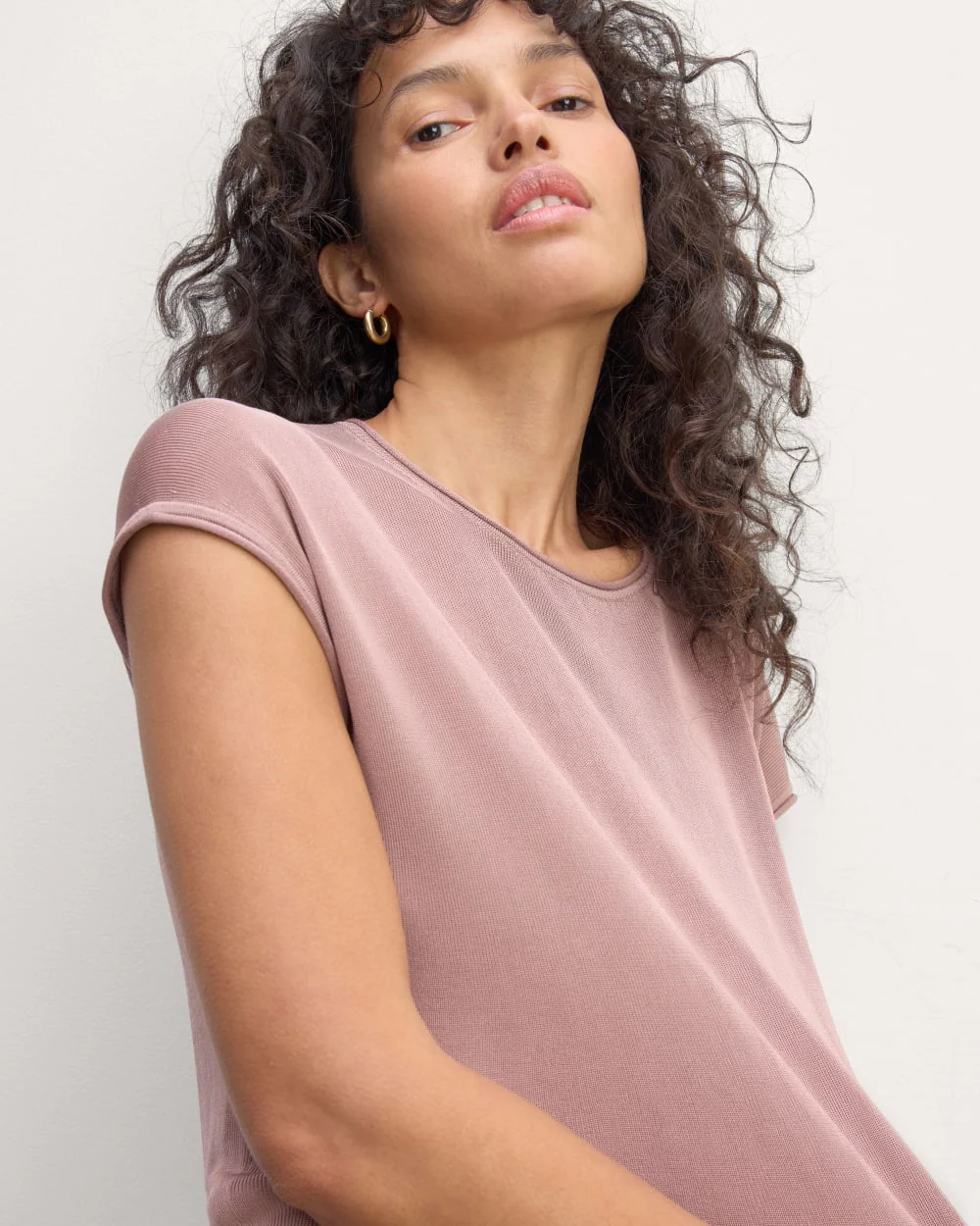 The Oversized Knit Top | Dusty Rose - Image 4