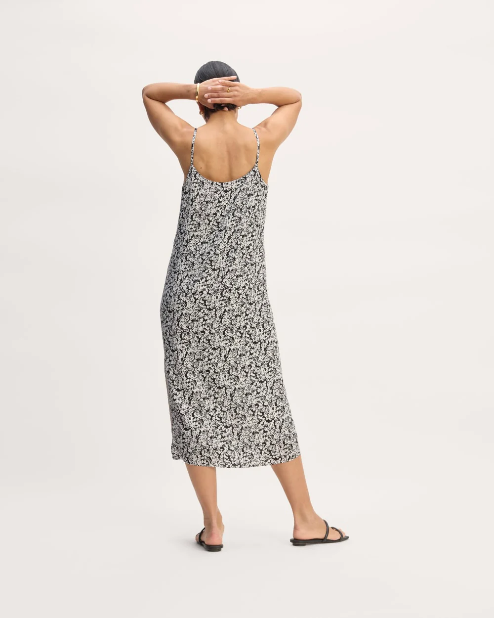 The Summer Slip Dress | Black / Bone Mini Floral - Image 6