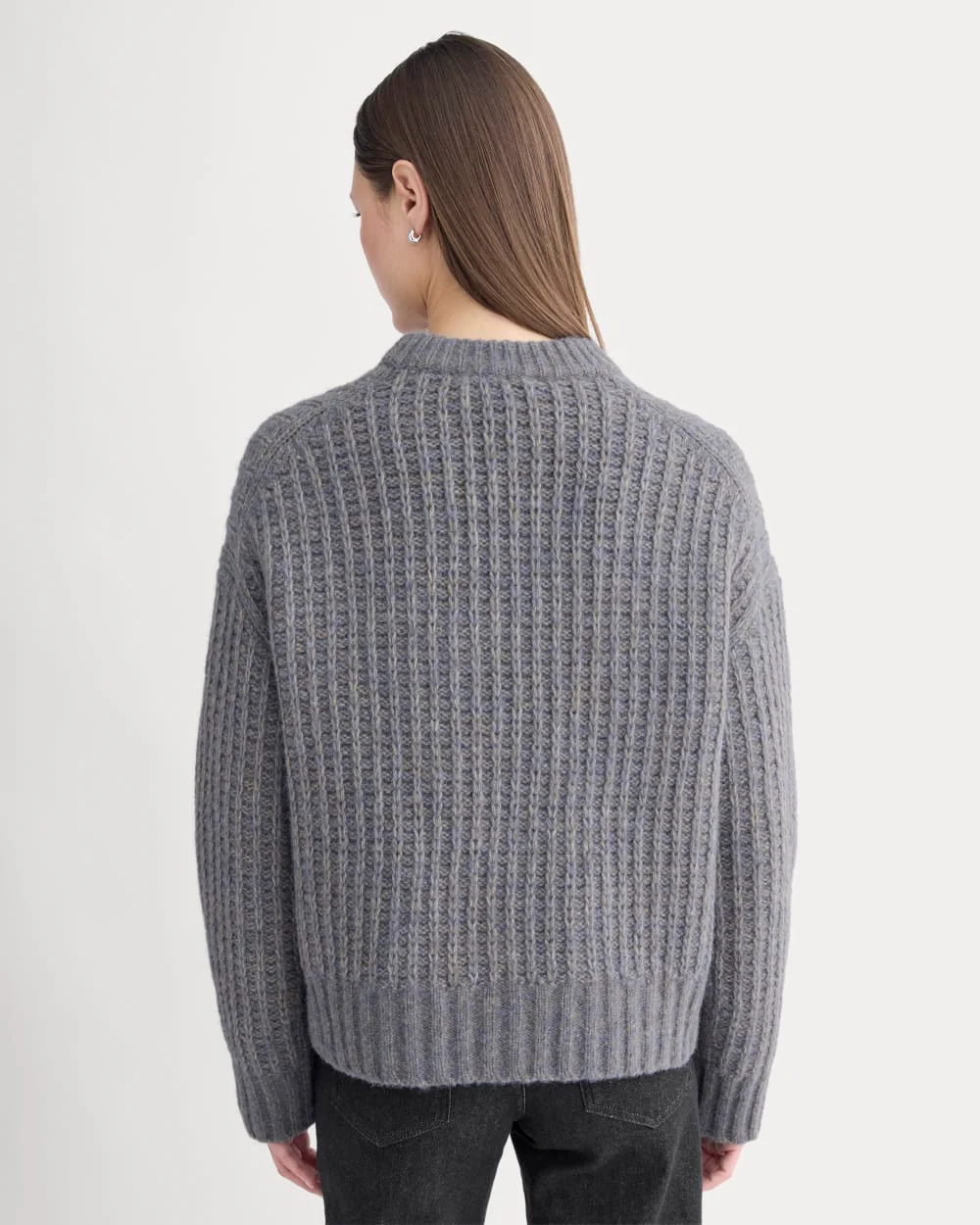 Waffle Sweater in Cloud | Blue Multi Twist - Image 6
