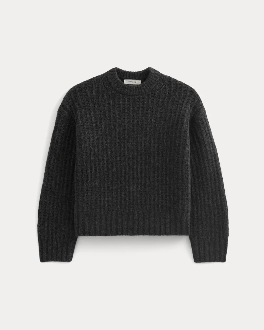 Waffle Sweater in Cloud | Heathered Soot - Image 2