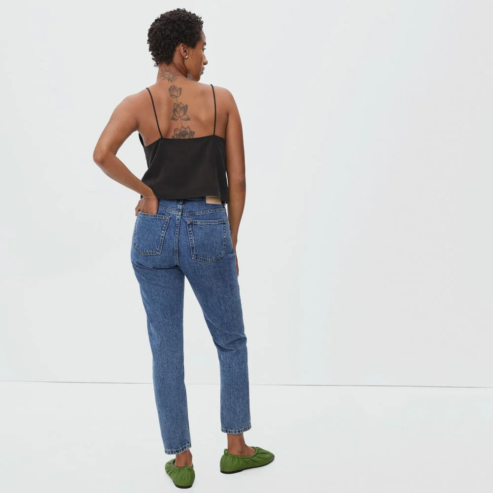The Washable Silk Cropped Cami | Black - Image 6