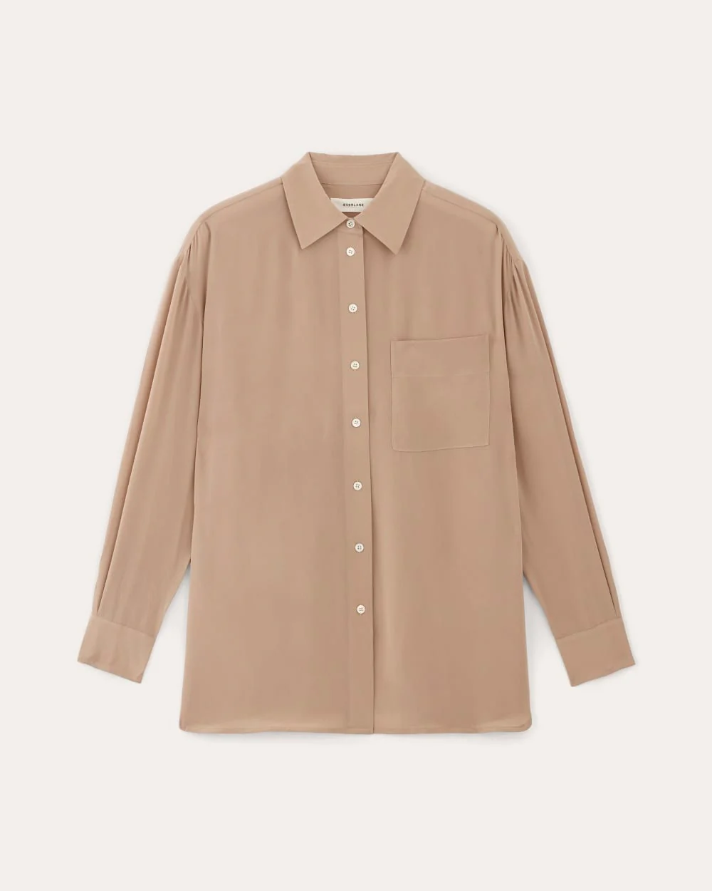 The Boyfriend Shirt in Washable Silk | Chanterelle - Image 2