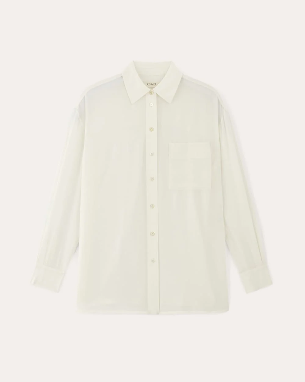 The Boyfriend Shirt in Washable Silk | Off-White - Image 2