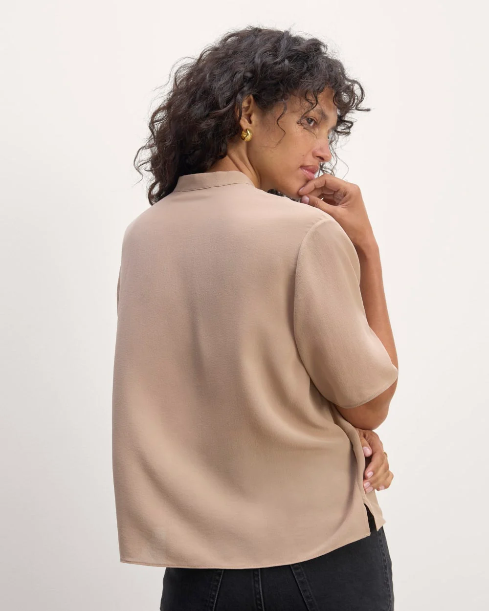 The Popover Top in Washable Silk | Chanterelle - Image 4