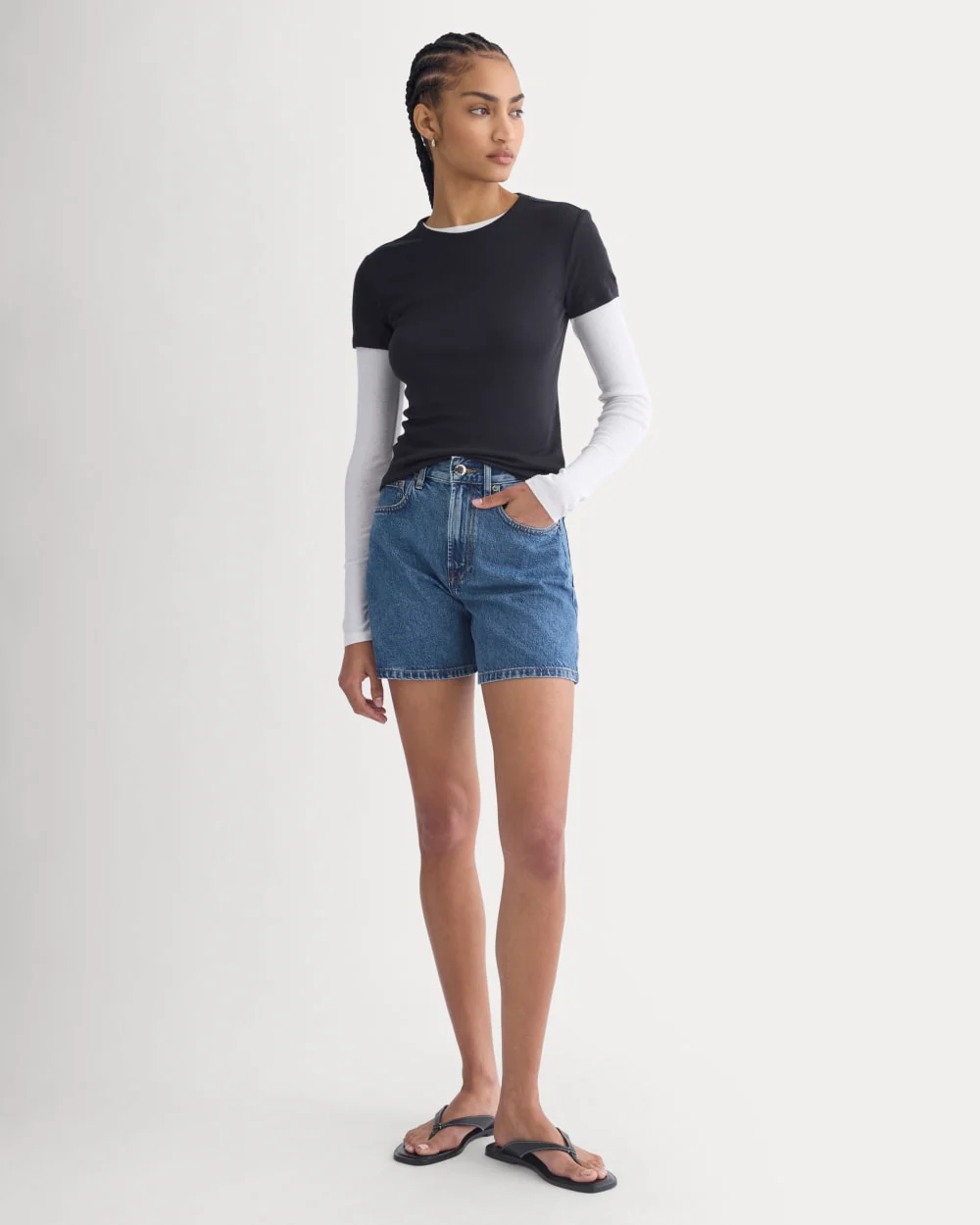 Way-High® A-Line Denim Short | Ocean - Image 3