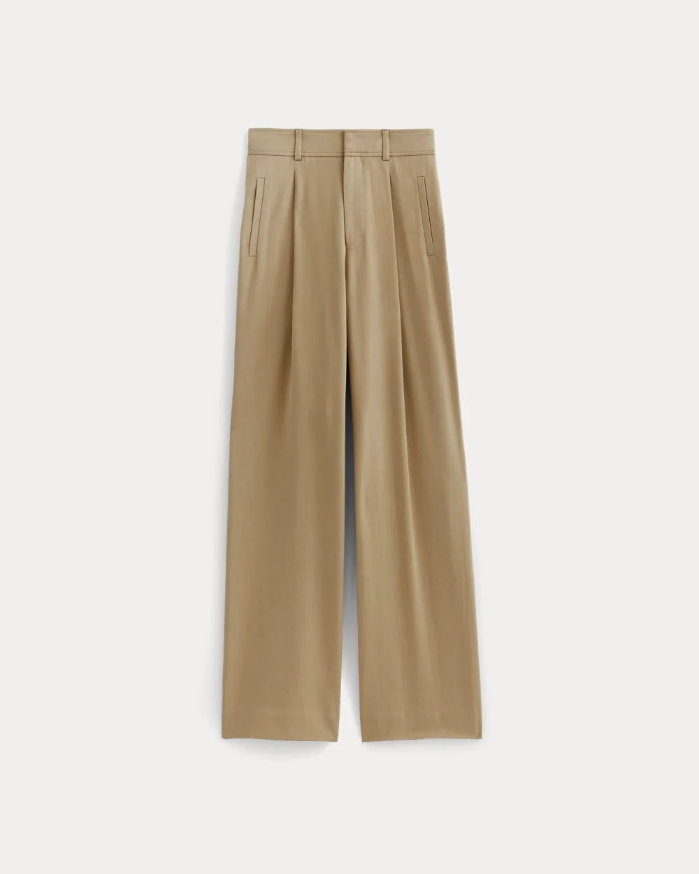 The Draper Pleated Pant in Buttersmooth | Ash Brown | 30" Inseam - Image 2