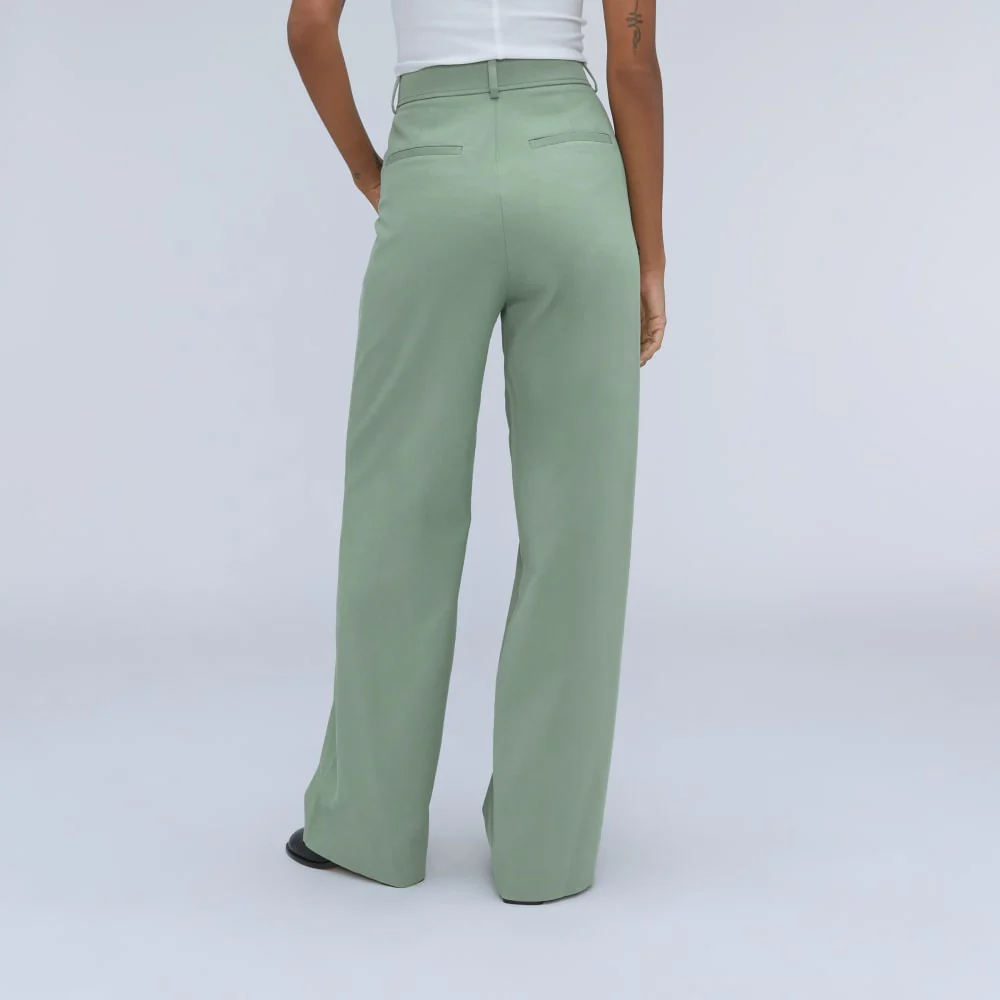 The Draper Pleated Pant in Buttersmooth | Lily Pad | 30" Inseam - Image 3