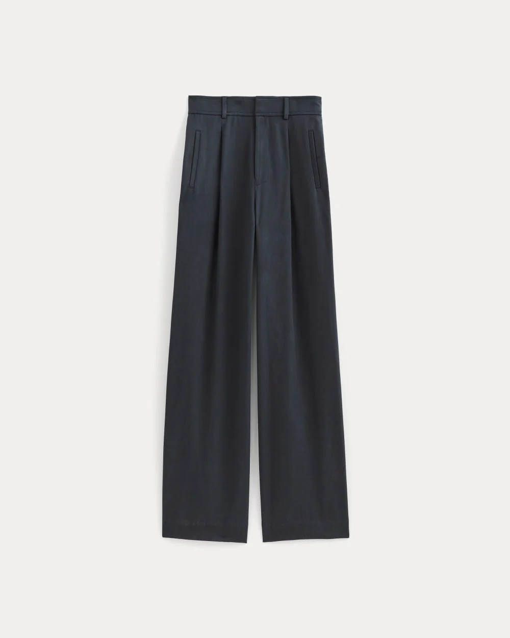 The Draper Pleated Pant in Buttersmooth | Navy | 32" Inseam - Image 2
