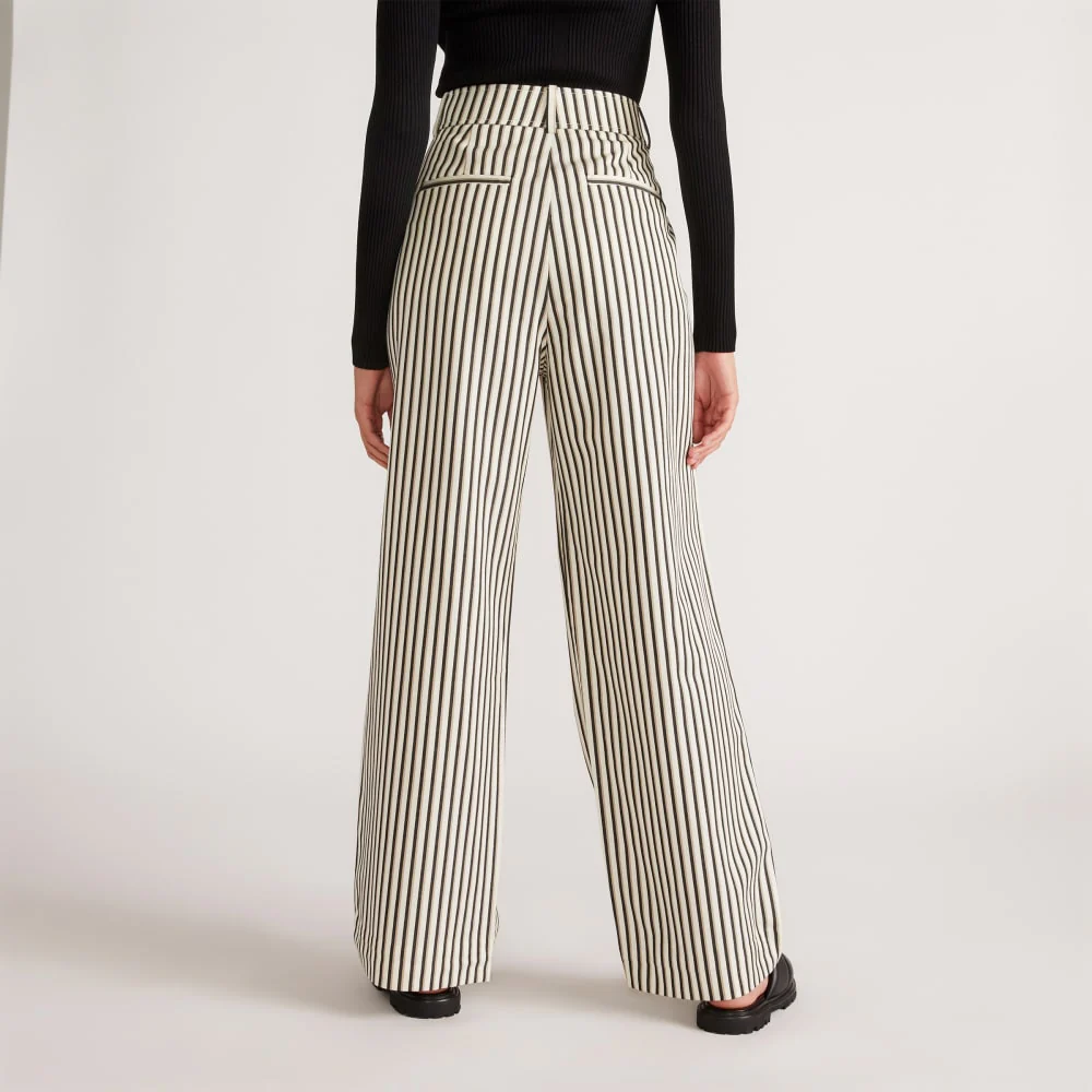 The Draper Pleated Pant in Buttersmooth | Ombre Stripe | 30" Inseam - Image 6