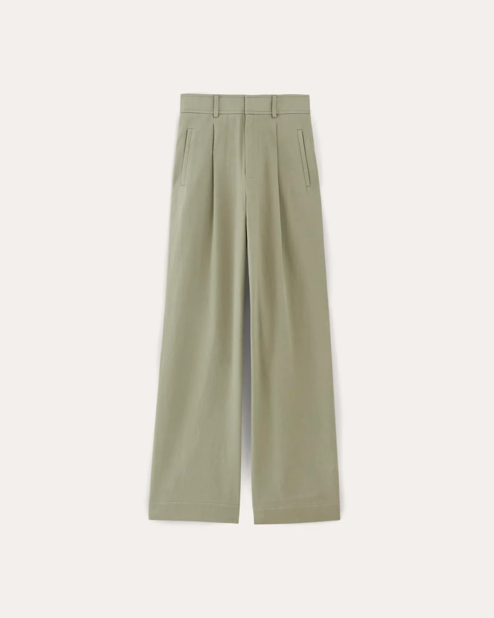 The Draper Pleated Pant in Buttersmooth | Seagrass | 30" Inseam - Image 2