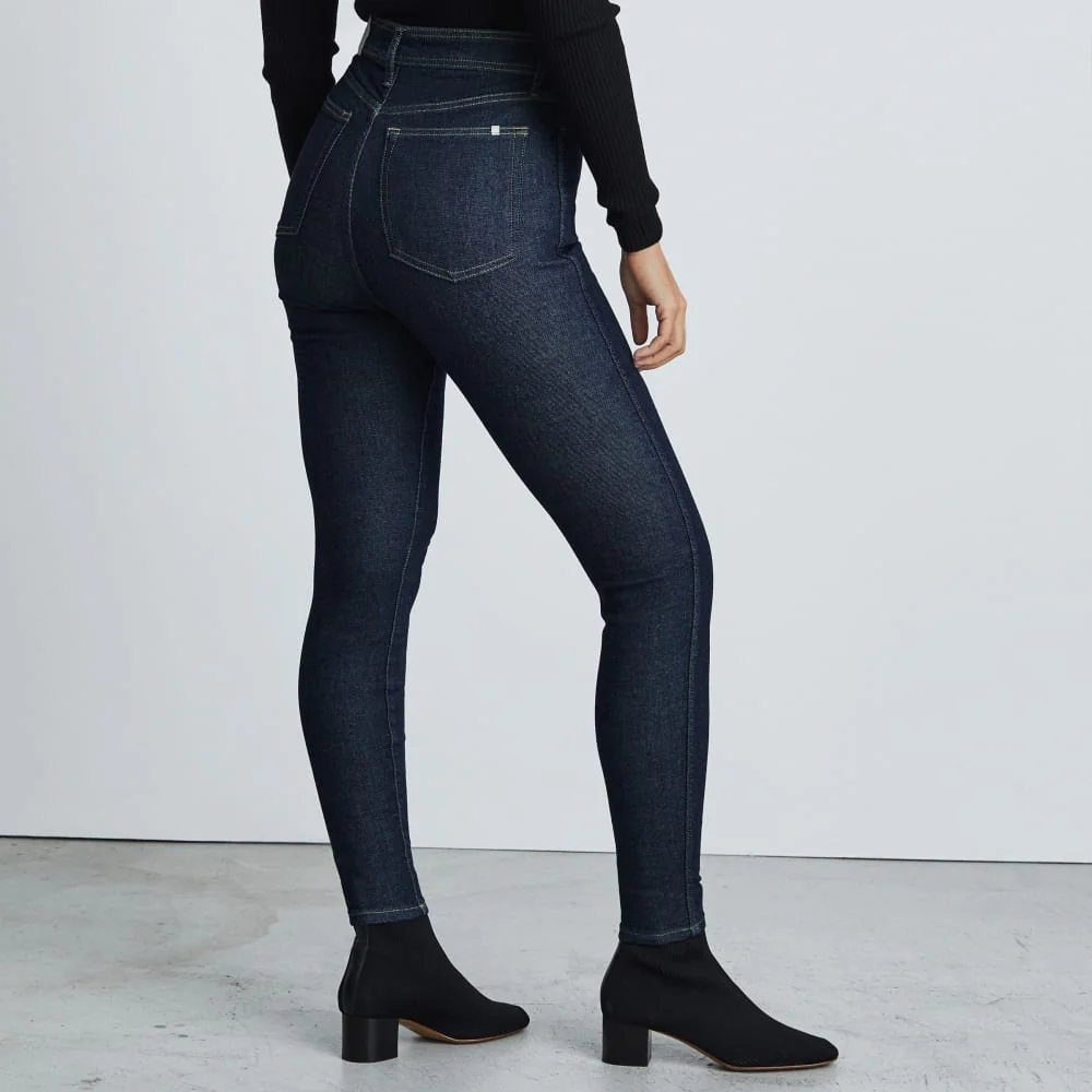 The Way-High® Clean Front Skinny Jean | Dark Indigo | 26.5" Inseam - Image 3