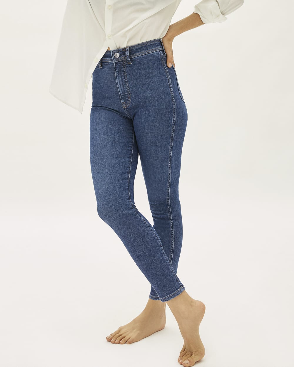 The Way-High® Clean Front Skinny Jean | Vintage Blue | 28.5” Inseam - Image 3
