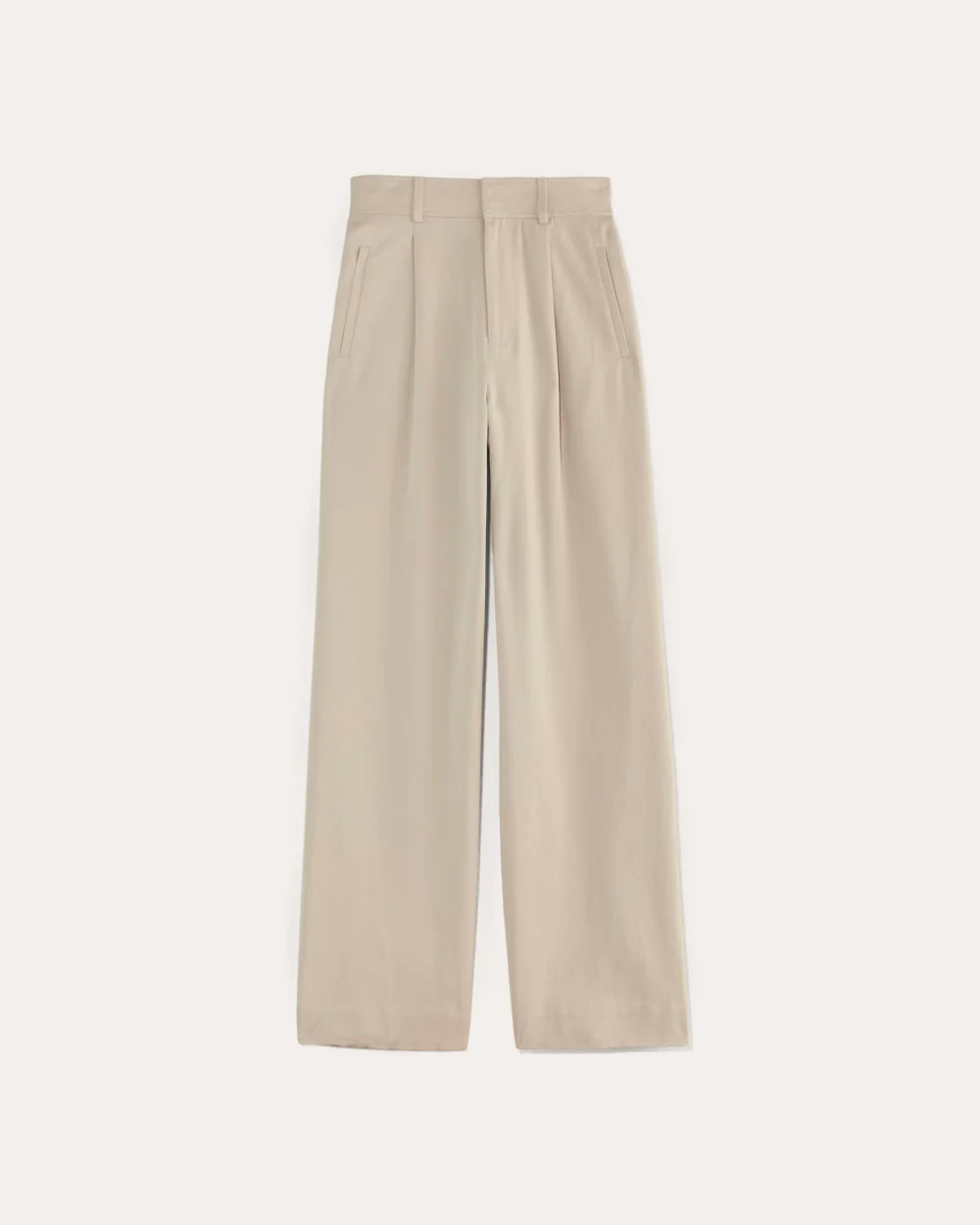 The Draper Pleated Pant in Buttersmooth | Sandstone | 30" Inseam - Image 2