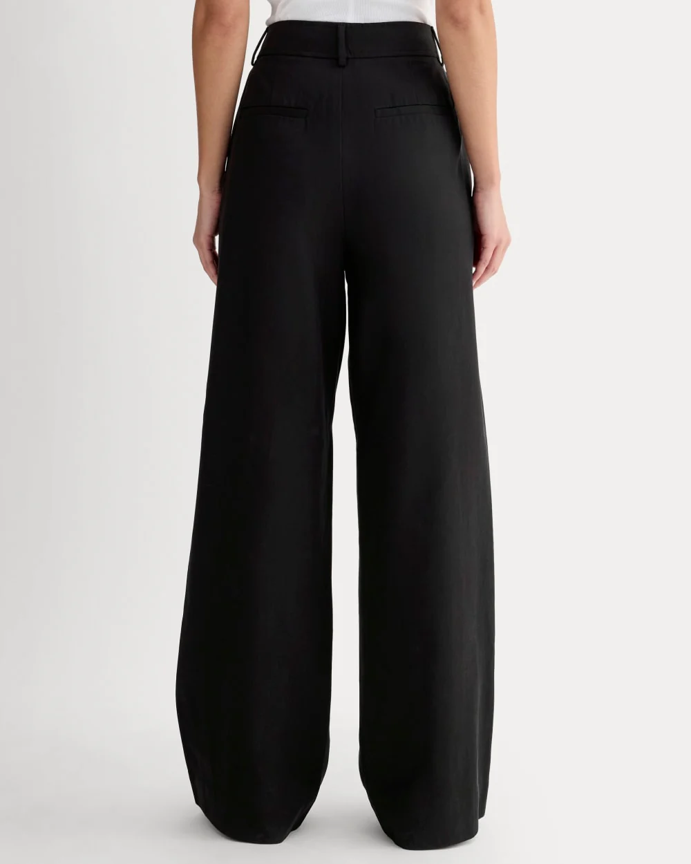 The Draper Pleated Pant in Buttersmooth | Black | 32" Inseam - Image 5