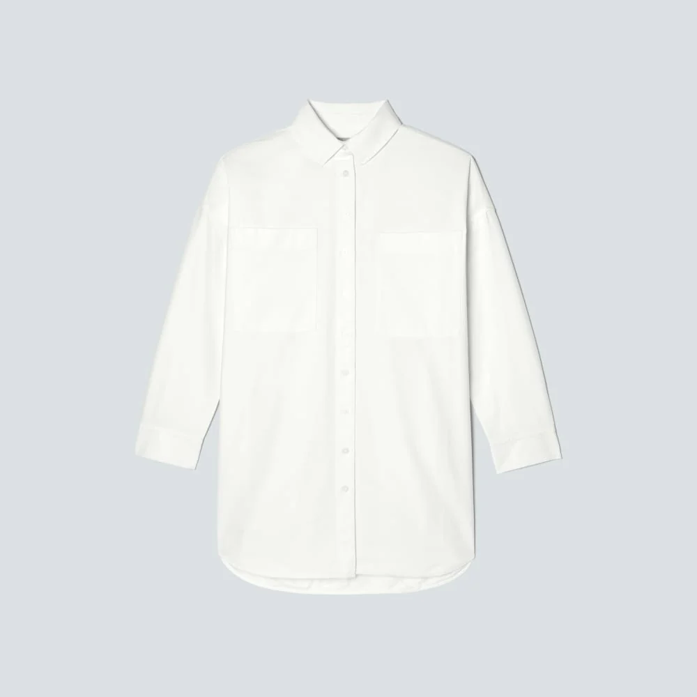 The Way Long Oxford Shirt | White - Image 2