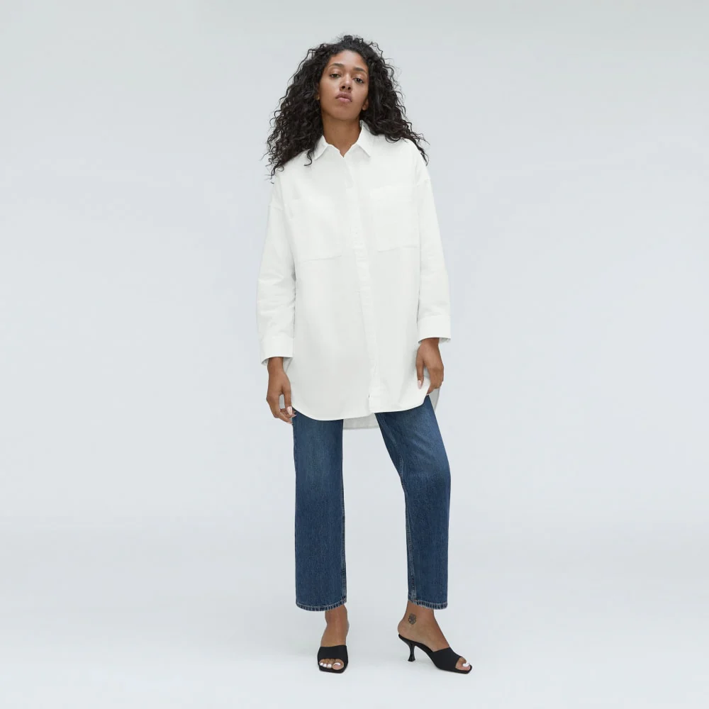 The Way Long Oxford Shirt | White - Image 8