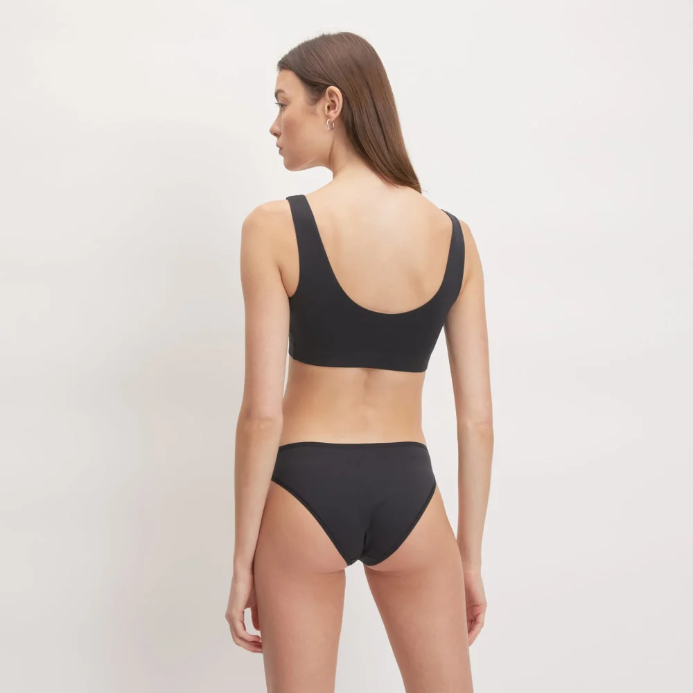 The Cotton Tank Bra | Black - Image 3