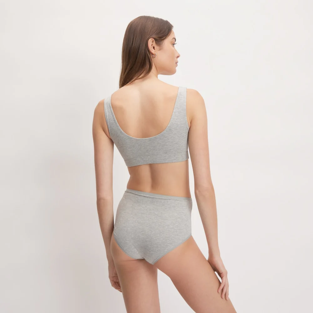 The Cotton Tank Bra |  Heathered Grey - Image 3