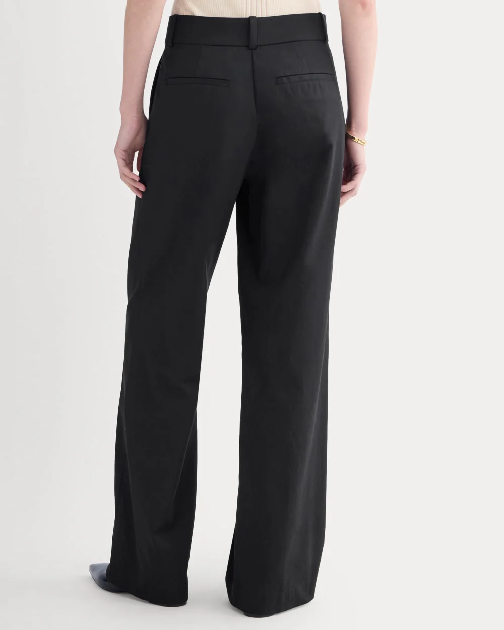 Wide-Leg Trouser in Buttersmooth | Black | 32" Inseam - Image 5