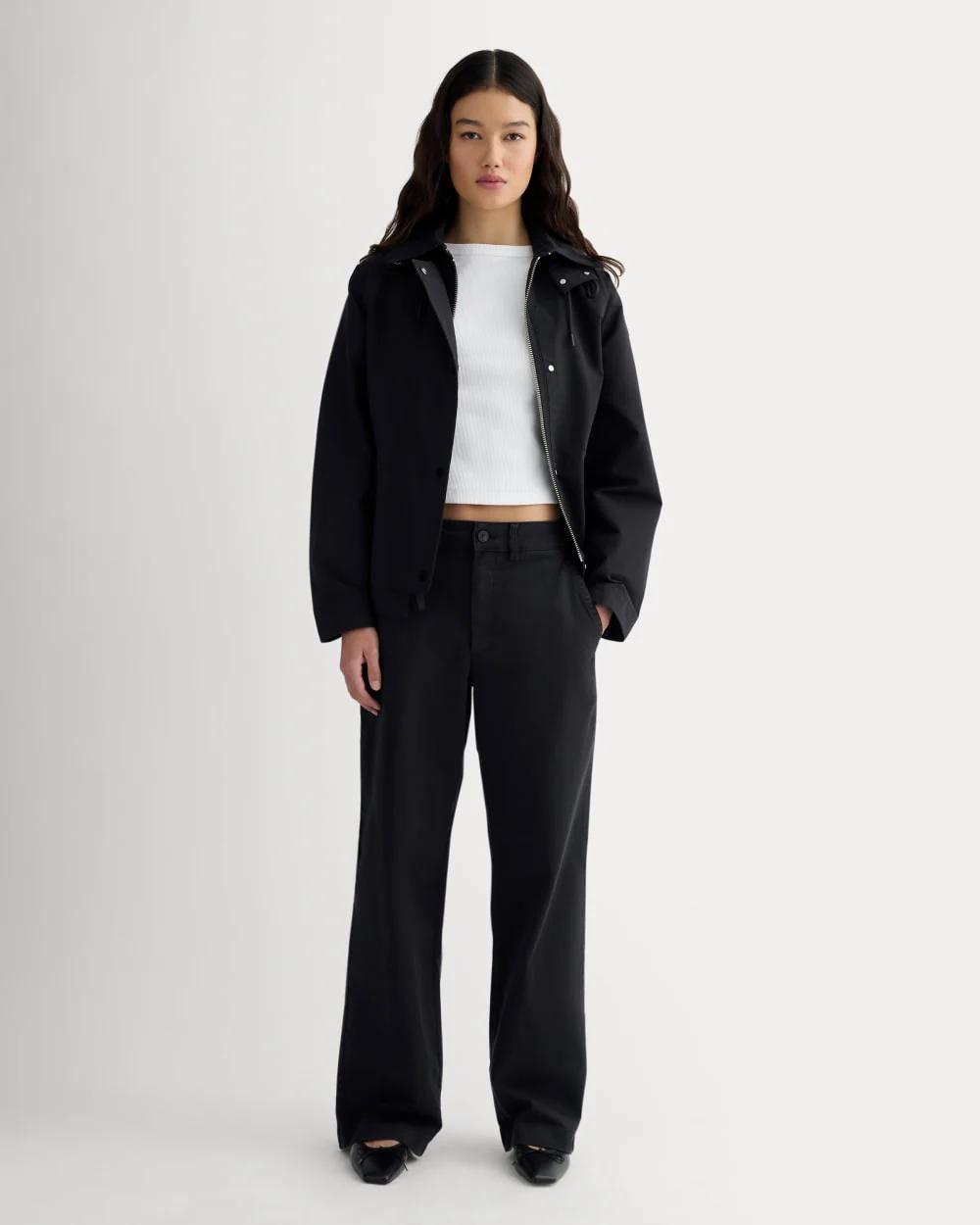 The Wide-Leg Chino | Black