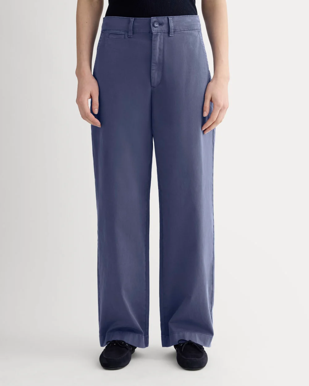 The Wide-Leg Chino | Deep Cobalt - Image 3