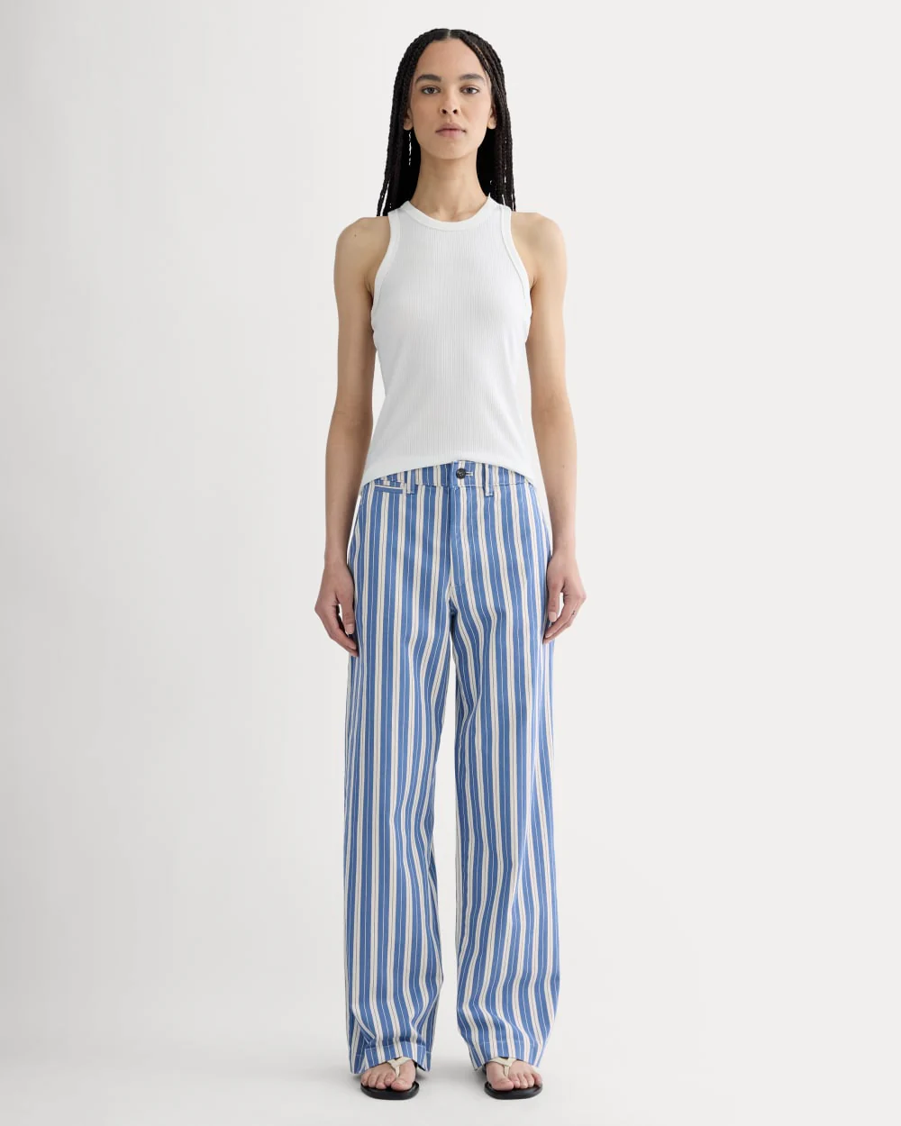 The Wide-Leg Chino | Dutch Blue / Natural