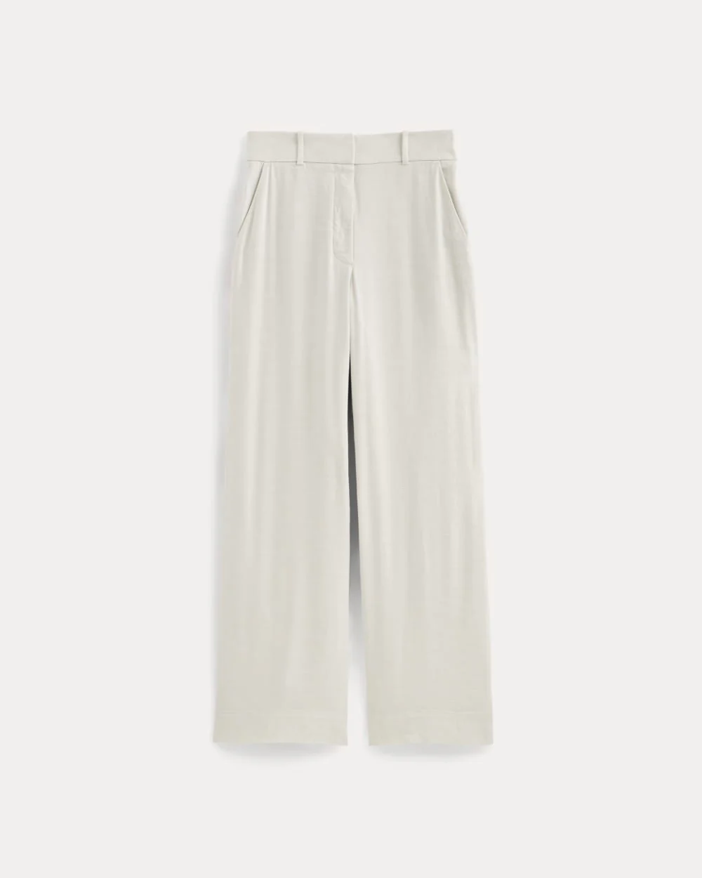 The Wide-Leg Pant in Stretch Linen | Natural Chambray - Image 2