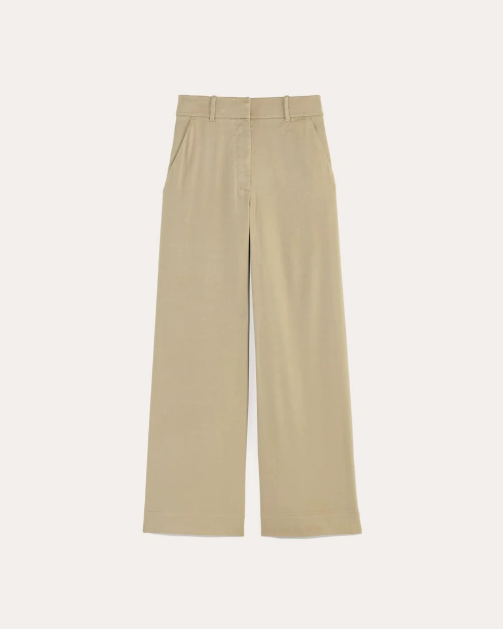The Wide-Leg Pant in Stretch Linen | Trench Coat Khaki - Image 2