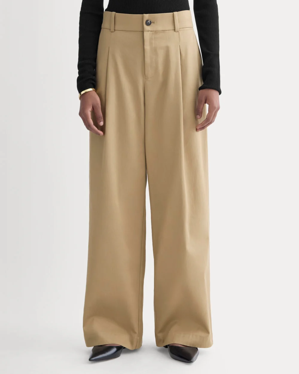 Wide-Leg Trouser in Buttersmooth | Ash Brown | 30" Inseam - Image 3