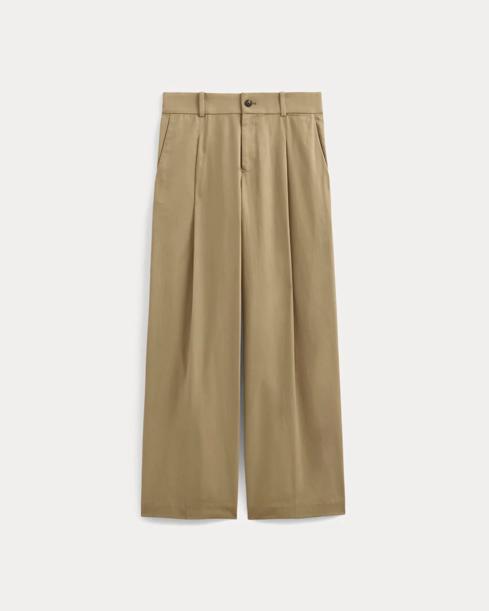 Wide-Leg Trouser in Buttersmooth | Ash Brown | 32" Inseam - Image 2