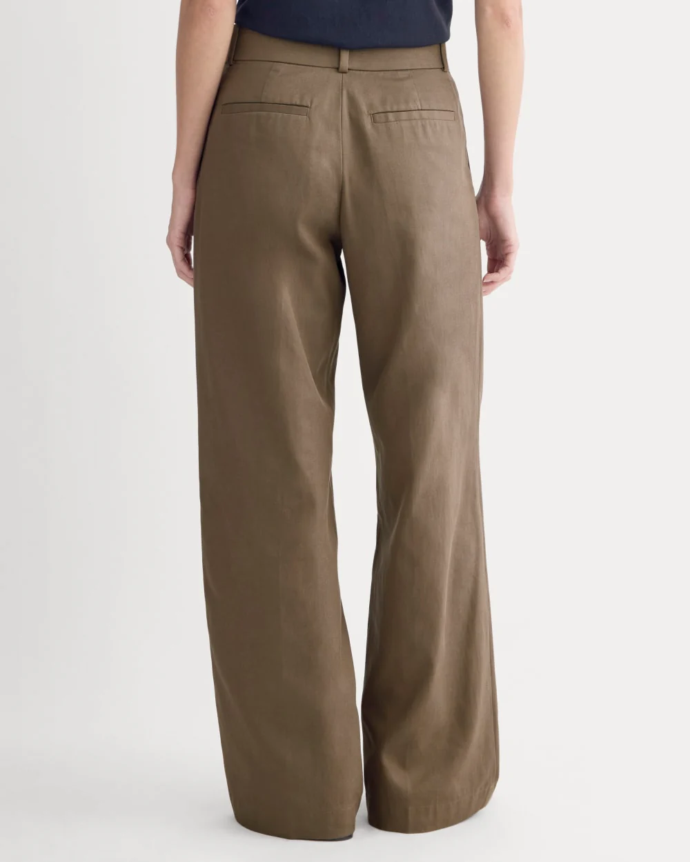 Wide-Leg Trouser in Buttersmooth | Deep Taupe | 32" Inseam - Image 5