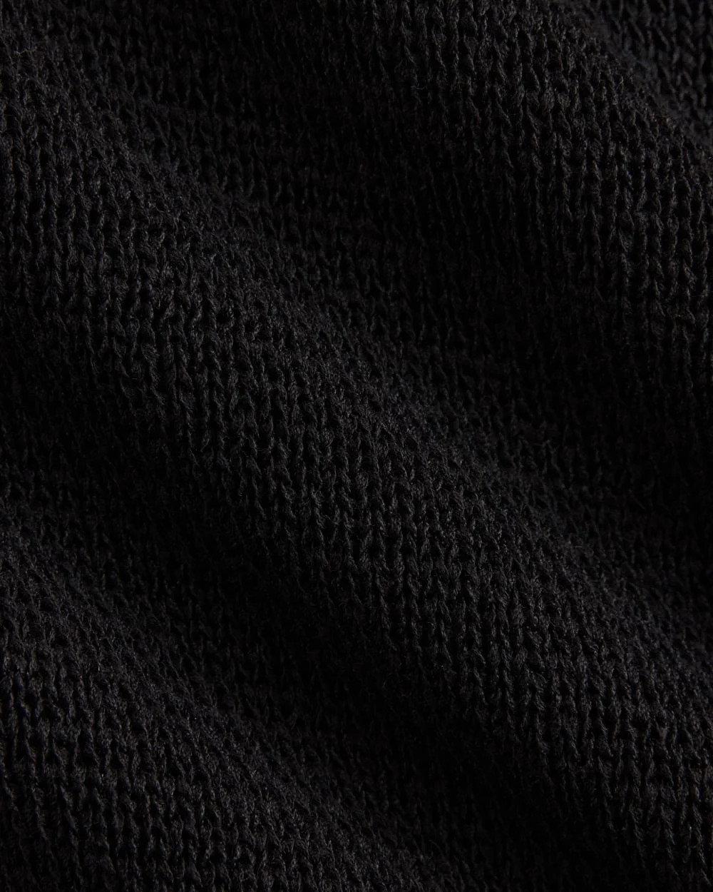 Wide-Neck Crew Sweater in Tape Yarn | Black - Image 7