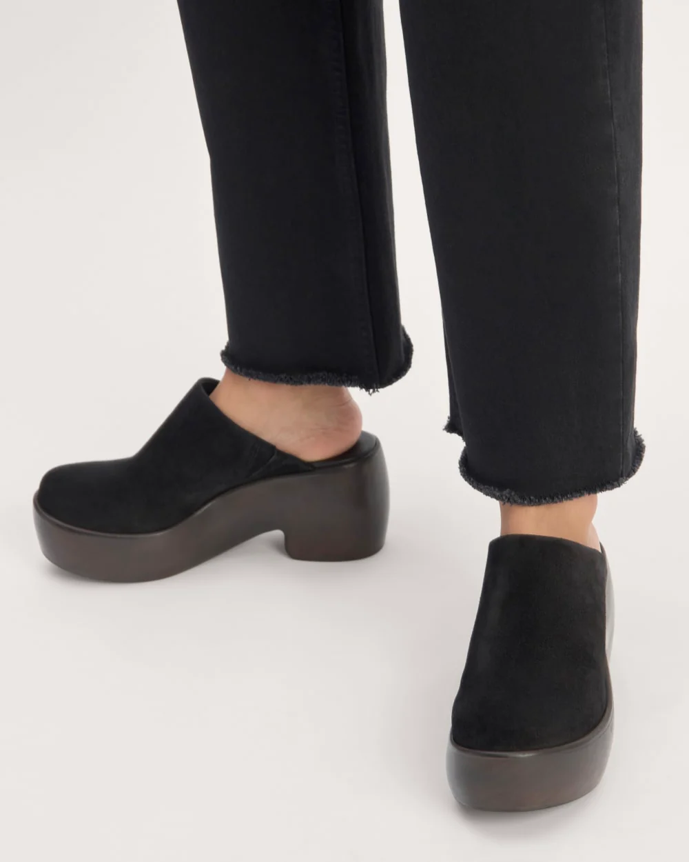 The Wooden Puffa Clog | Black Suede - Image 2