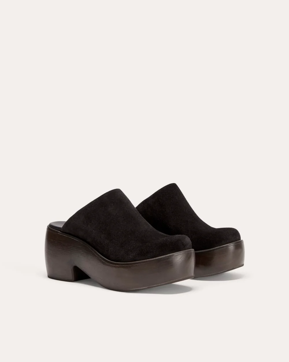 The Wooden Puffa Clog | Black Suede - Image 3