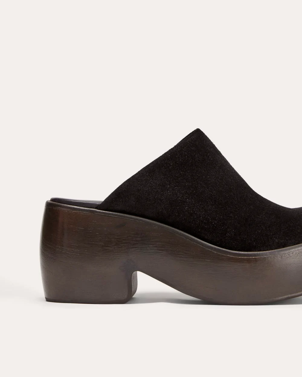 The Wooden Puffa Clog | Black Suede - Image 6