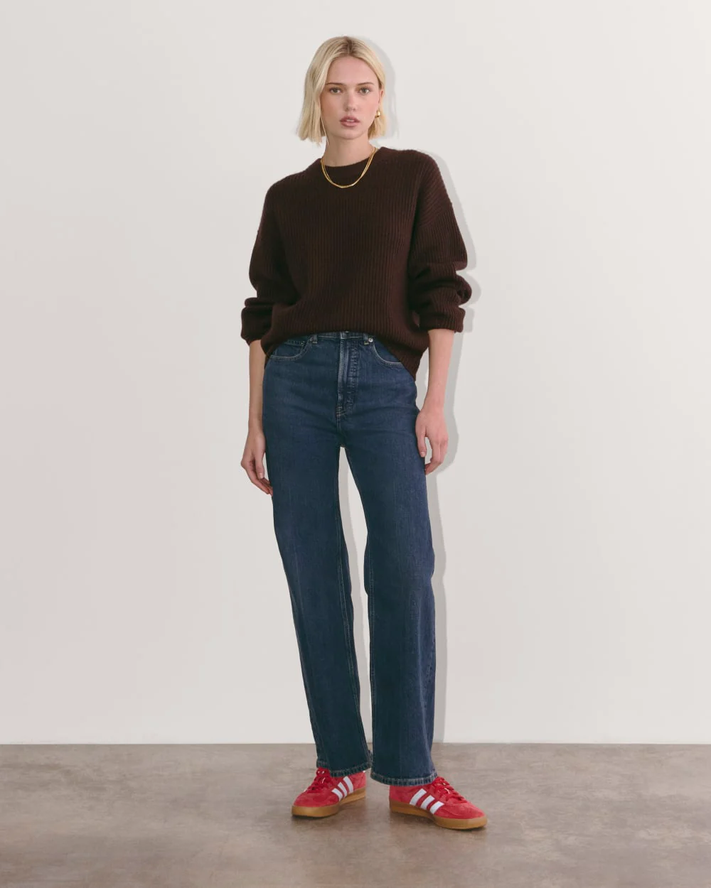 The Cocoon Crew in Wool Cashmere | Americano - Image 3