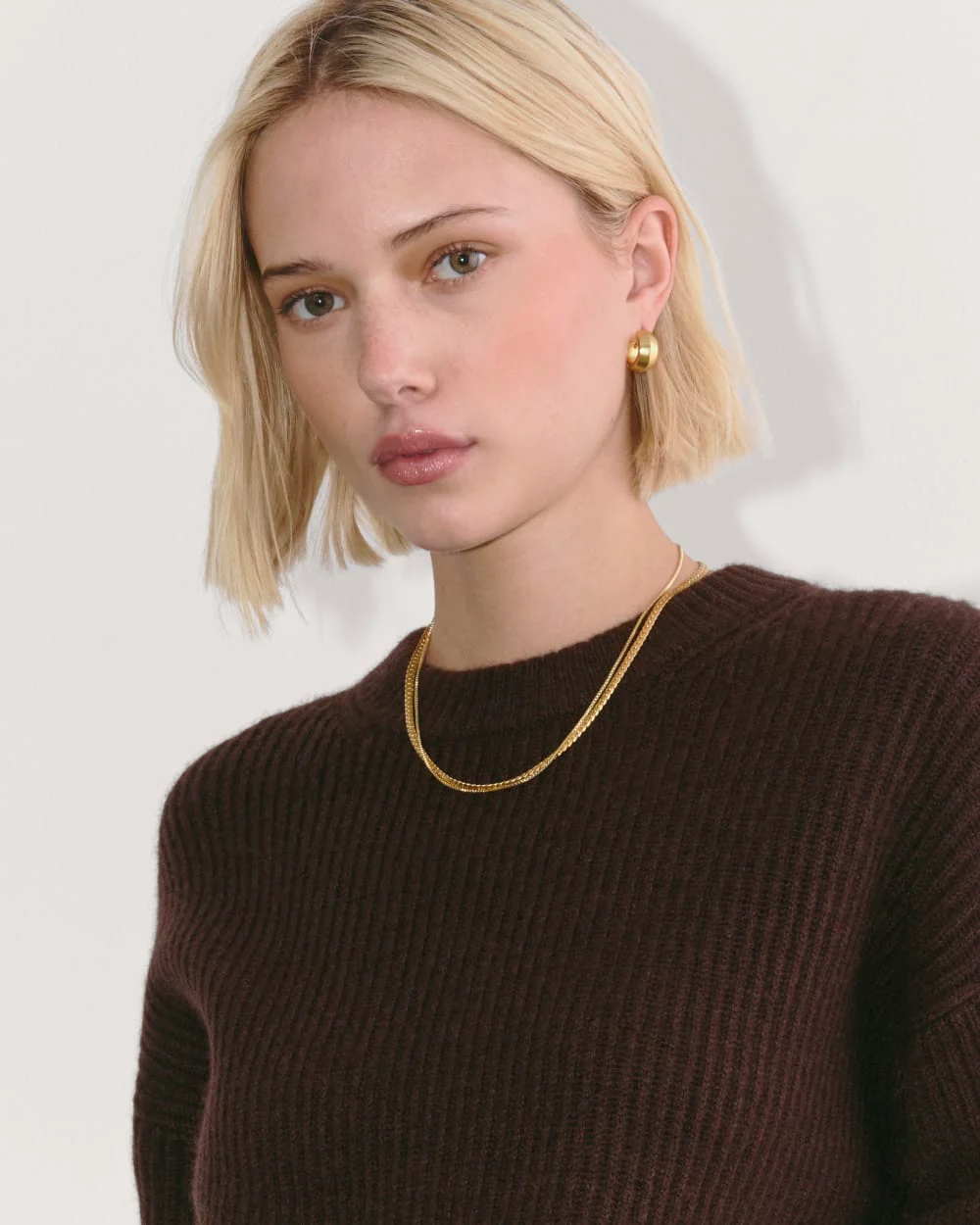 The Cocoon Crew in Wool Cashmere | Americano - Image 4
