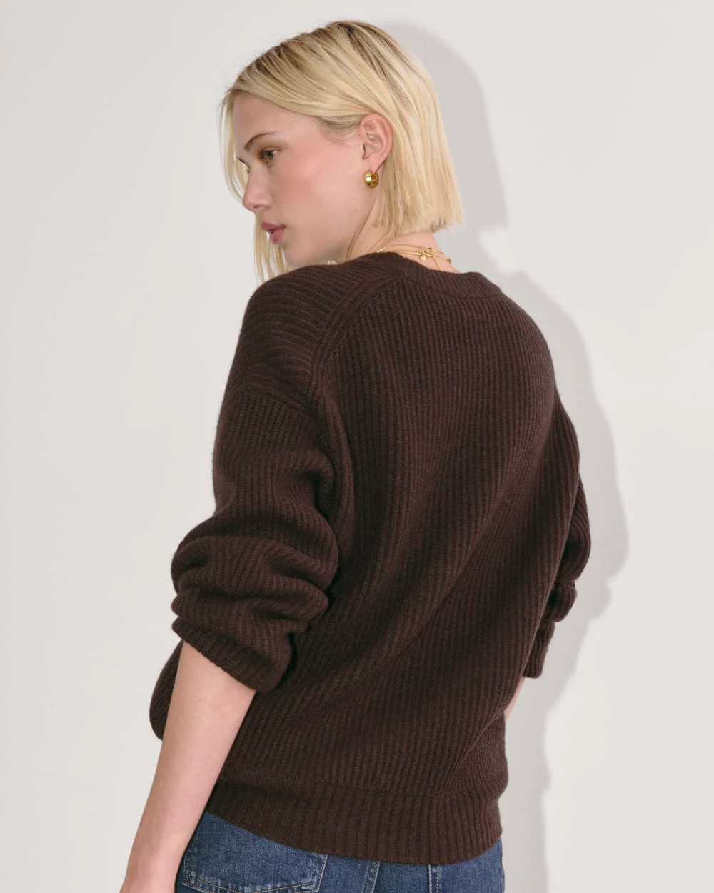 The Cocoon Crew in Wool Cashmere | Americano - Image 7