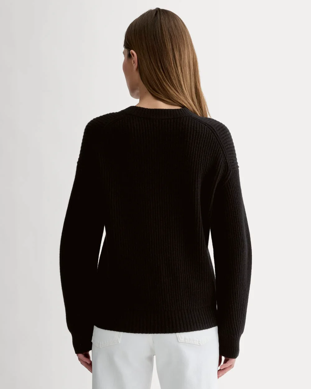 The Cocoon Crew in Wool Cashmere | Black - Image 5