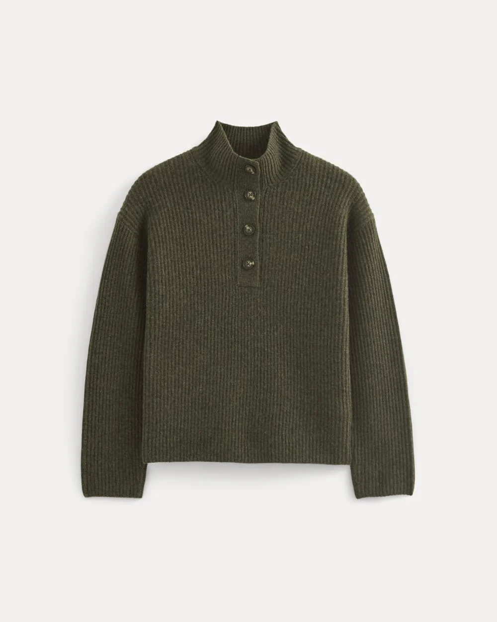 The Cocoon Henley in Wool Cashmere | Heather Beech - Image 2