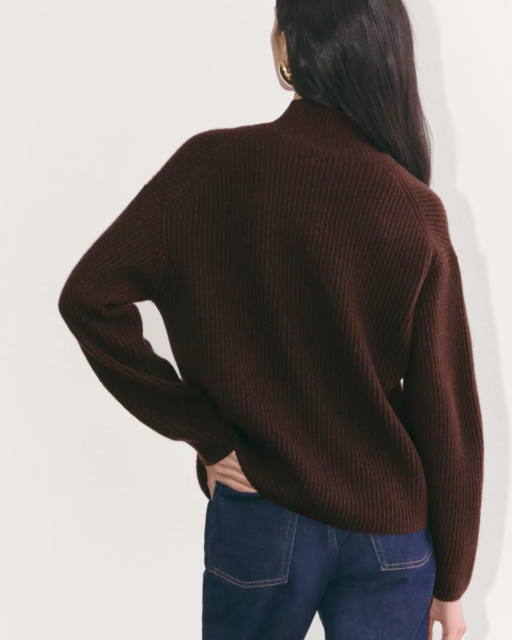 The Cocoon Henley in Wool Cashmere | Americano - Image 6