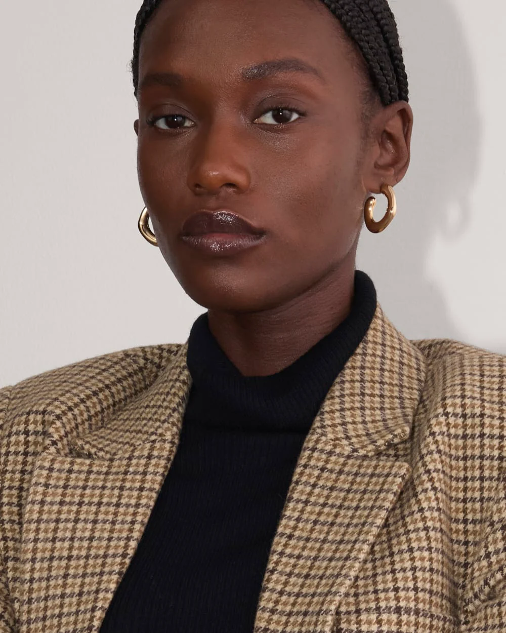 The Oversized Blazer in Wool | Camel Houndstooth - Image 4
