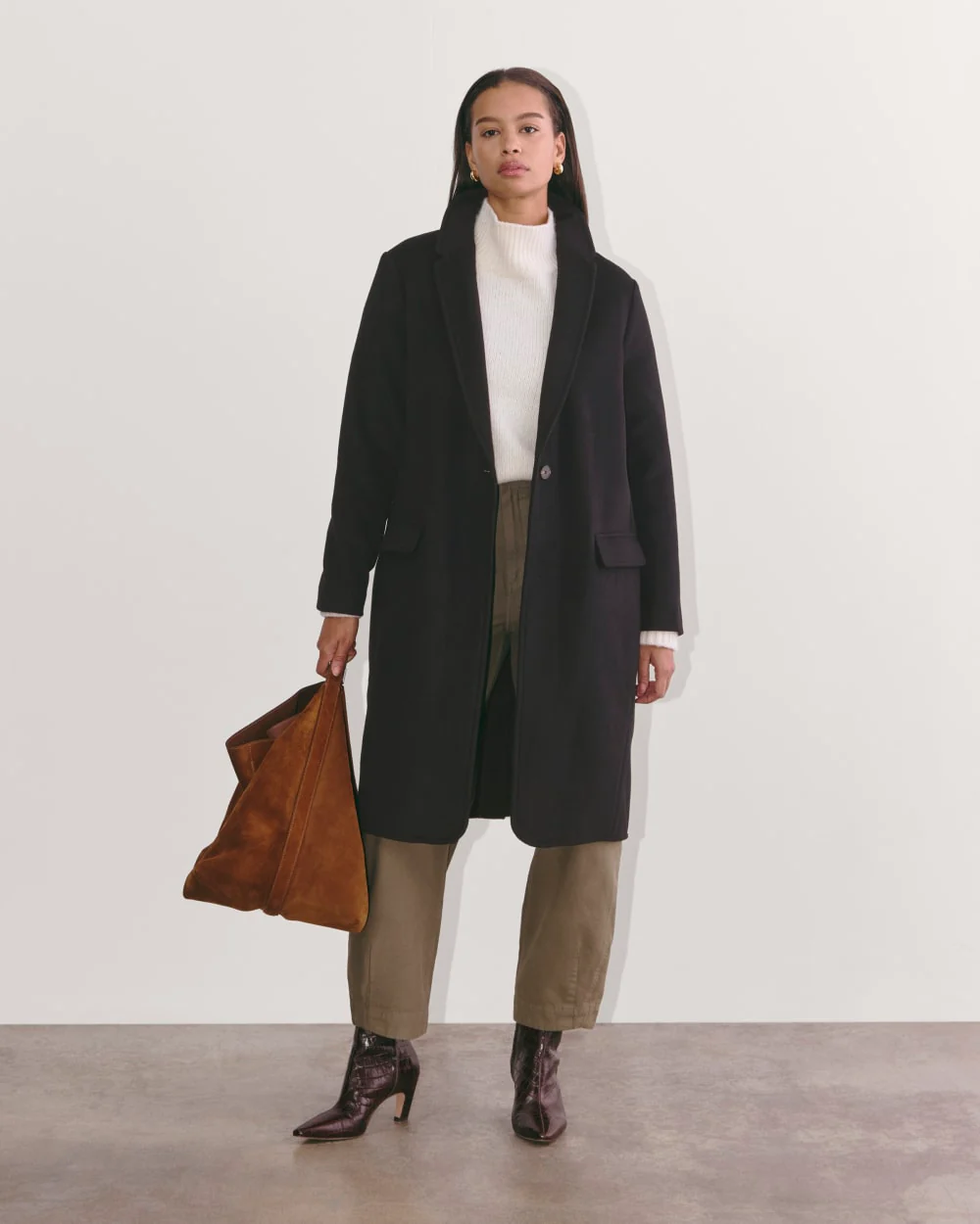 The Topcoat in Wool | Black - Image 3