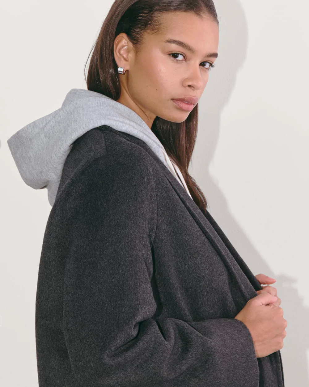 The Topcoat in Wool | Dark Charcoal Melange - Image 6