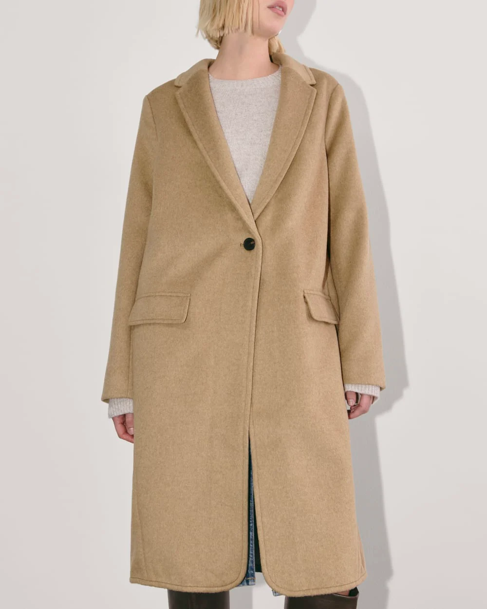 The Topcoat in Wool | Dark Heathered Camel - Image 3