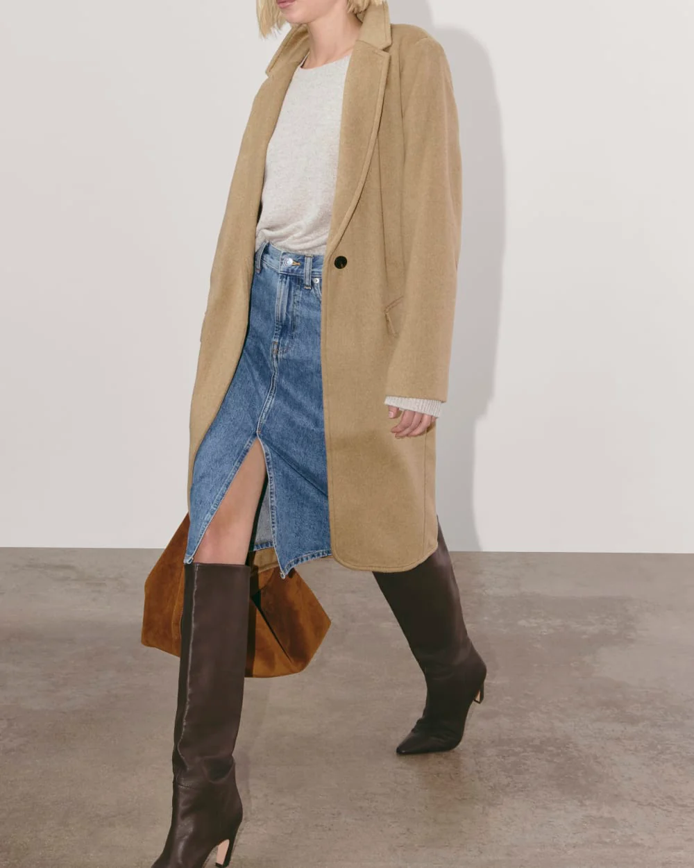 The Topcoat in Wool | Dark Heathered Camel - Image 4