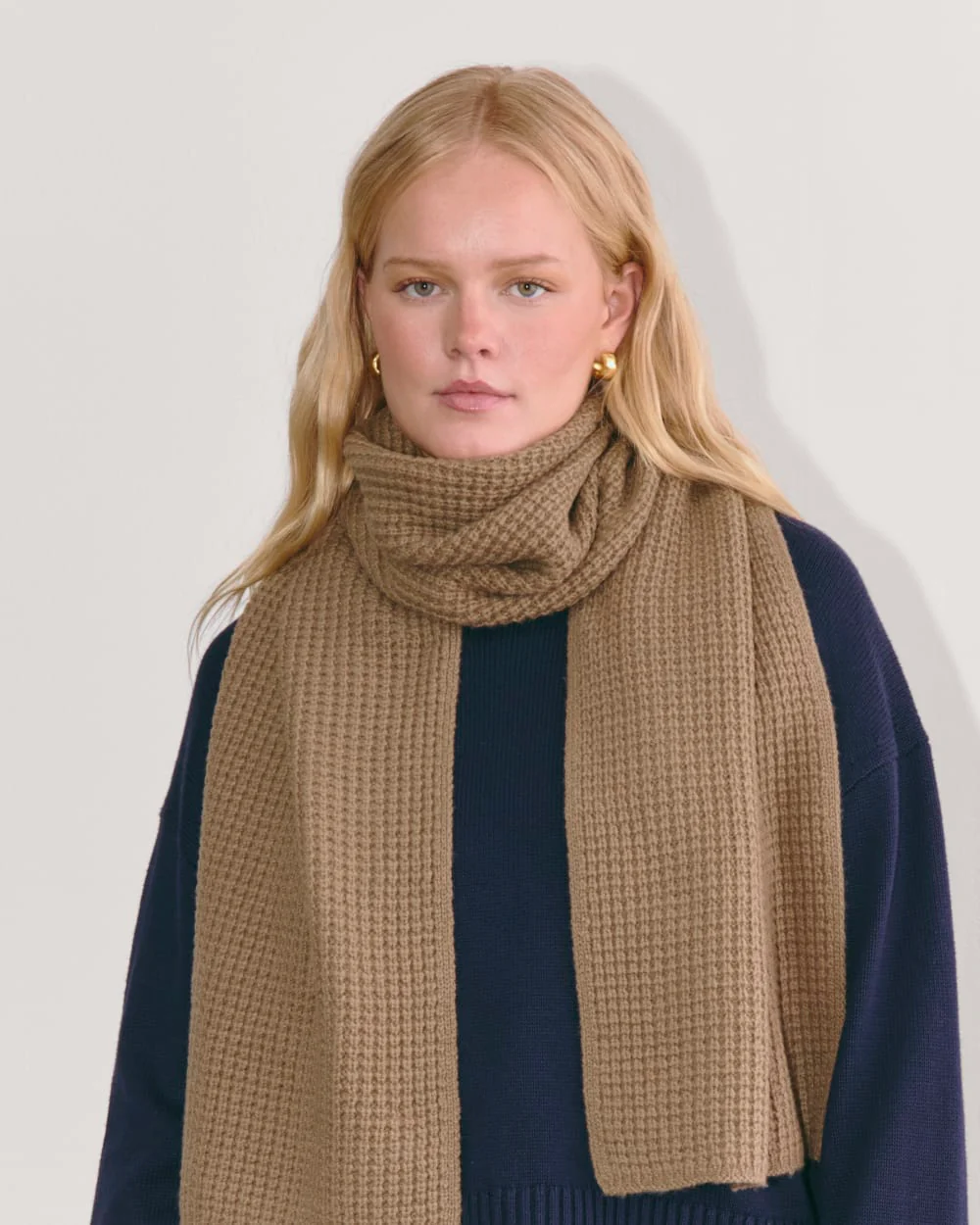 The Waffle Scarf | Camel - Image 2
